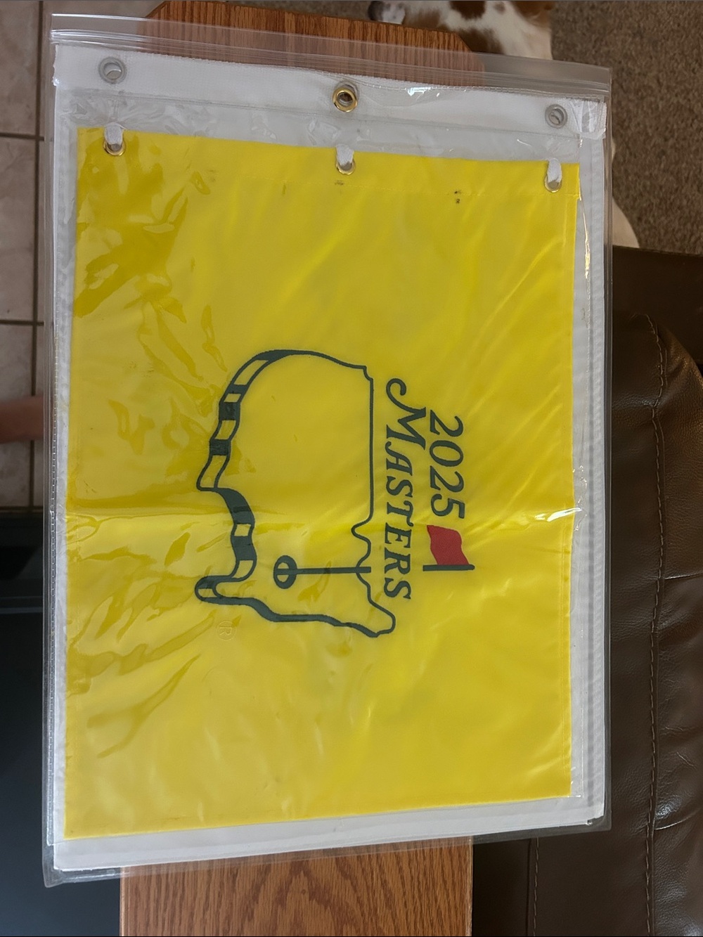 Masters 2025 Yellow and Red Golf Flag Wall Decor